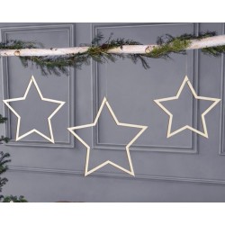 Ξύλινα Διακοσμητικά Αστέρια (3 τεμ) Ξύλινα Διακοσμητικά Αστέρια (3 τεμ)