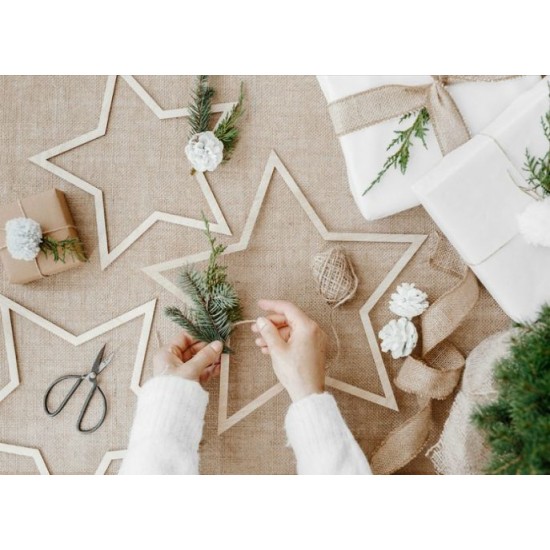 Ξύλινα Διακοσμητικά Αστέρια (3 τεμ)
