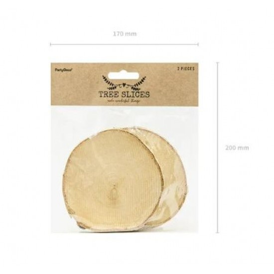 Ξύλινα Σουβέρ κορμός Δέντρου (2 τεμ)
