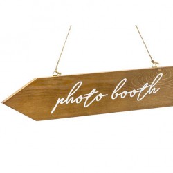 Ξύλινη διακοσμητική ταμπέλα "Photobooth"