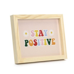 Ξύλινη Κορνίζα 'Stay Positive' Ξύλινη Κορνίζα 'Stay Positive'