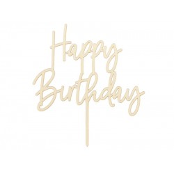 Ξύλινο topper τούρτας Happy Birthday Ξύλινο topper τούρτας Happy Birthday