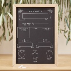 Ξύλινος Μαυροπίνακας Baby Milestone Ξύλινος Μαυροπίνακας Baby Milestone