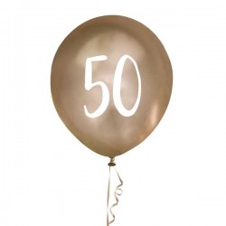 Λάτεξ Μπαλόνια χρυσά 50th Birthday (5 τεμ) Λάτεξ Μπαλόνια χρυσά 50th Birthday (5 τεμ)