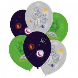 Λάτεξ μπαλόνια Διάστημα (6 τεμ) Λάτεξ μπαλόνια Διάστημα (6 τεμ)