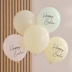 Λάτεξ μπαλόνια παστέλ Happy Easter (5 τεμ) Λάτεξ μπαλόνια παστέλ Happy Easter (5 τεμ)