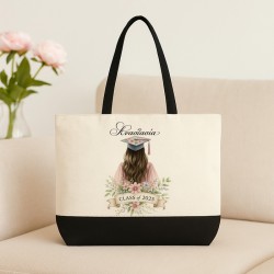 Λινή Τσάντα Για Απόφοιτο - Floral Κορίτσι Λινή Τσάντα Για Απόφοιτο - Floral Κορίτσι