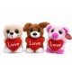 Λούτρινο Αρκουδάκι Love 12cm (Τυχαία Επιλογή)