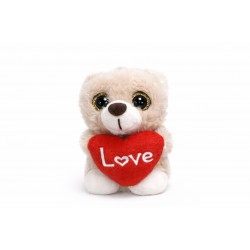 Λούτρινο Αρκουδάκι Love 12cm (Τυχαία Επιλογή)
