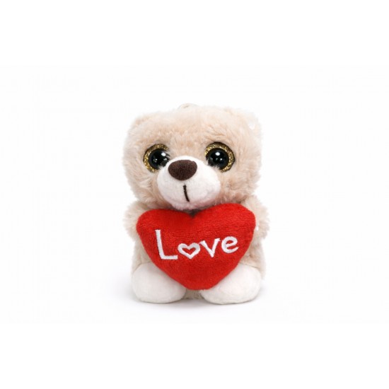 Λούτρινο Αρκουδάκι Love 12cm (Τυχαία Επιλογή)