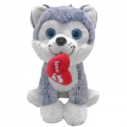 Λούτρινο Χάσκυ ''Love You'' 30cm