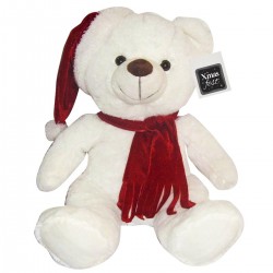 Λούτρινο χριστουγεννιάτικο Αρκουδάκι με κασκόλ 30cm Λούτρινο χριστουγεννιάτικο Αρκουδάκι με κασκόλ 30cm