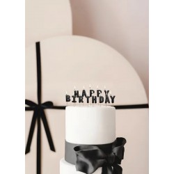 Μαύρα Κεράκια Happy Birthday(13 τεμ)