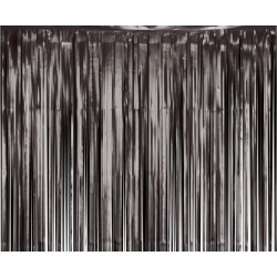 Μαύρη Ματ Κουρτίνα Πάρτυ (200x100cm)