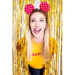 Μεταλλική Χρυσή Κουρτίνα Διακόσμησης