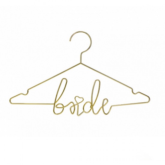 Μεταλλική χρυσή κρεμάστρα "Bride"