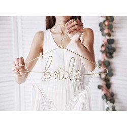 Μεταλλική χρυσή κρεμάστρα "Bride" Μεταλλική χρυσή κρεμάστρα "Bride"