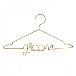 Μεταλλική χρυσή κρεμάστρα "Groom" Μεταλλική χρυσή κρεμάστρα "Groom"