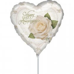 Mini Shape Μπαλόνι Καρδιά ''Happy Anniversary'' Τριαντάφυλλο Mini Shape Μπαλόνι Καρδιά ''Happy Anniversary'' Τριαντάφυλλο