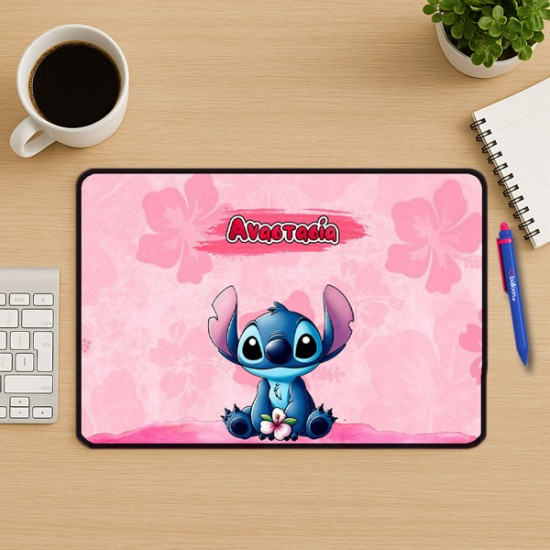 Mouse Pad Gaming - Stitch Pink Mood Με Όνομα Mouse Pad Gaming - Stitch Pink Mood Με Όνομα