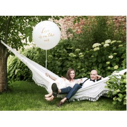 Μπαλόνι Άσπρο με χρυσά γράμματα "Love is in the Air" 1 μέτρο Μπαλόνι Άσπρο με χρυσά γράμματα "Love is in the Air" 1 μέτρο