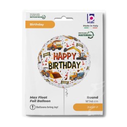 Μπαλόνι Construction Happy Birthday18'' Μπαλόνι Construction Happy Birthday18''