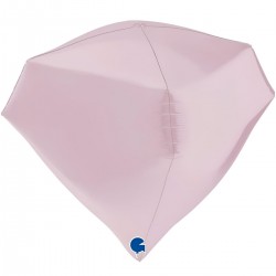 Μπαλόνι Διαμάντι Ροζ Παστέλ 4D