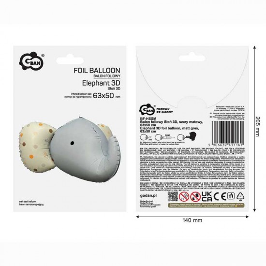 Μπαλόνι γαλάζιο Ελεφαντάκι 24"