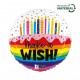 18" Μπαλόνι γενεθλίων 'Make a Wish' Rainbow
