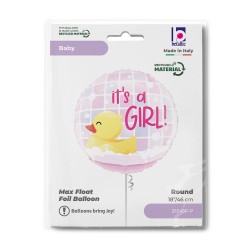 18" Μπαλόνι γέννησης Παπάκι It's a Girl 18" Μπαλόνι γέννησης Παπάκι It's a Girl