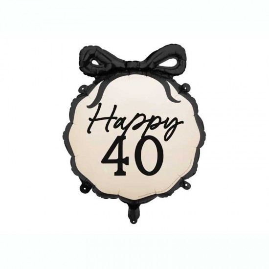 26" Μπαλόνι Happy 40 Με φιόγκο