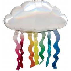 Μπαλόνι Ιριδίζον Σύννεφο με Rainbow Streamers Μπαλόνι Ιριδίζον Σύννεφο με Rainbow Streamers