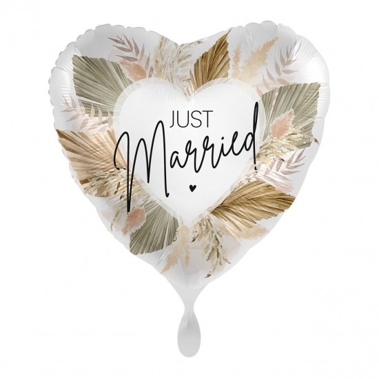 Μπαλόνι Just Married Φλοράλ 18"