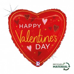 Μπαλόνι καρδιά Happy Valentine's Day 18'' Μπαλόνι καρδιά Happy Valentine's Day 18''