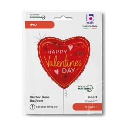 Μπαλόνι καρδιά Happy Valentine's Day 18'' Μπαλόνι καρδιά Happy Valentine's Day 18''