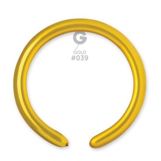 Μπαλόνι κατασκευής μακρόστενο 260Q Χρυσό (100 τεμ)