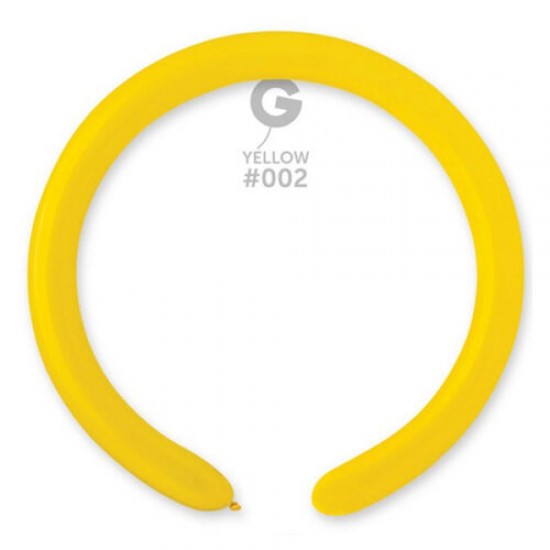 Μπαλόνι κατασκευής μακρόστενο 260Q Κίτρινο (100 τεμ)