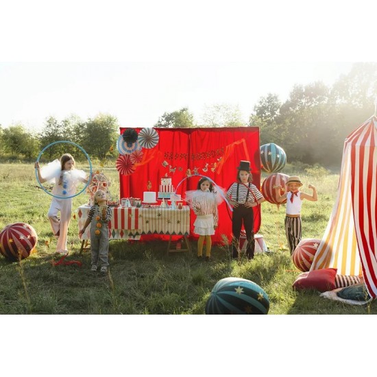 Μπαλόνι Κόκκινη σφαίρα με Χρυσά Αστέρια 4D