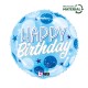 18" Μπαλόνι μπλε 'Happy Birthday' Sparkling