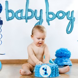 Μπαλόνι μπλε φράση 'baby boy' Μπαλόνι μπλε φράση 'baby boy'