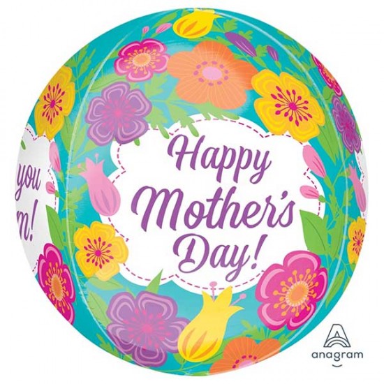 Μπαλόνι Orbz Happy Mother's Day Τροπικά λουλούδια 40εκ. Μπαλόνι Orbz Happy Mother's Day Τροπικά λουλούδια 40εκ.