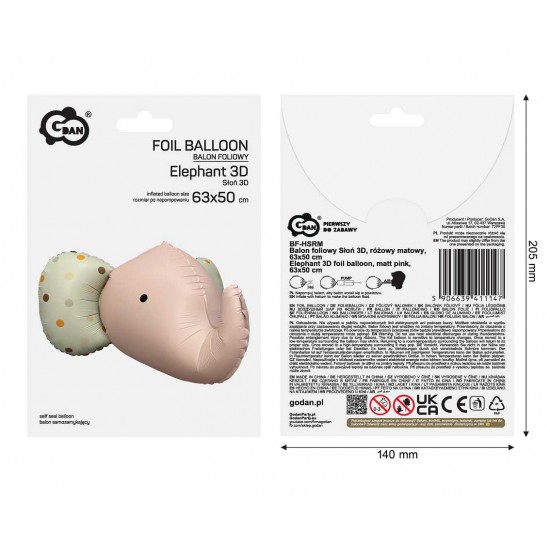 Μπαλόνι ροζ Ελεφαντάκι 24"