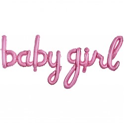 Μπαλόνι ροζ φράση 'baby girl' Μπαλόνι ροζ φράση 'baby girl'