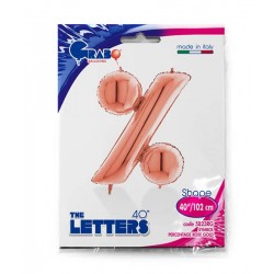 Μπαλόνι σύμβολο “%” rosegold 40″ Μπαλόνι σύμβολο “%” rosegold 40″