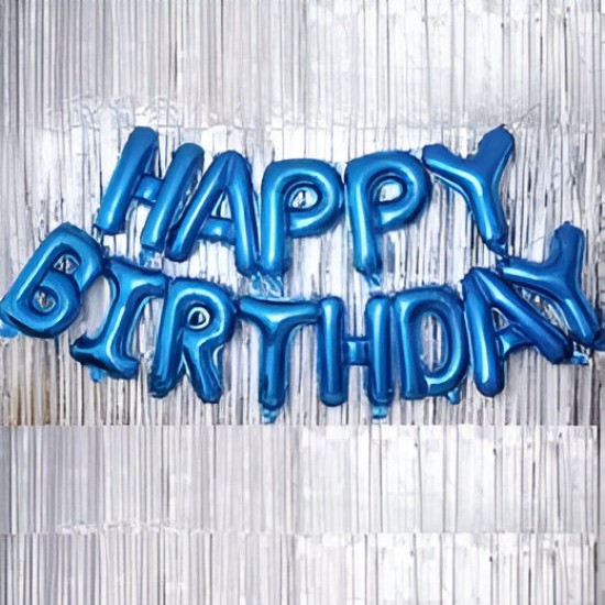 Μπαλόνια Happy Birthday Μπλε (13 τεμ)