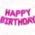 Μπαλόνια Happy Birthday Φούξια (13 τεμ)