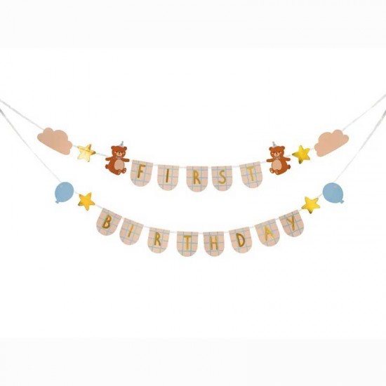 Μπάνερ 1st Birthday με αρκουδάκια 2.55m