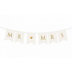 Μπάνερ γάμου λευκό Mr & Mrs Μπάνερ γάμου λευκό Mr & Mrs