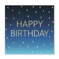 Μπλε Χαρτοπετσέτες με χρυσό Happy Birthday (20 τεμ) Μπλε Χαρτοπετσέτες με χρυσό Happy Birthday (20 τεμ)