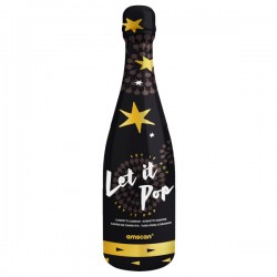 Μπουκάλι με κομφετί Χρυσά Αστέρια 'Let it Pop' Μπουκάλι με κομφετί Χρυσά Αστέρια 'Let it Pop'